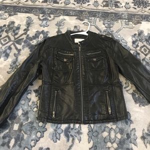 Black leather jacket, excellent condition!